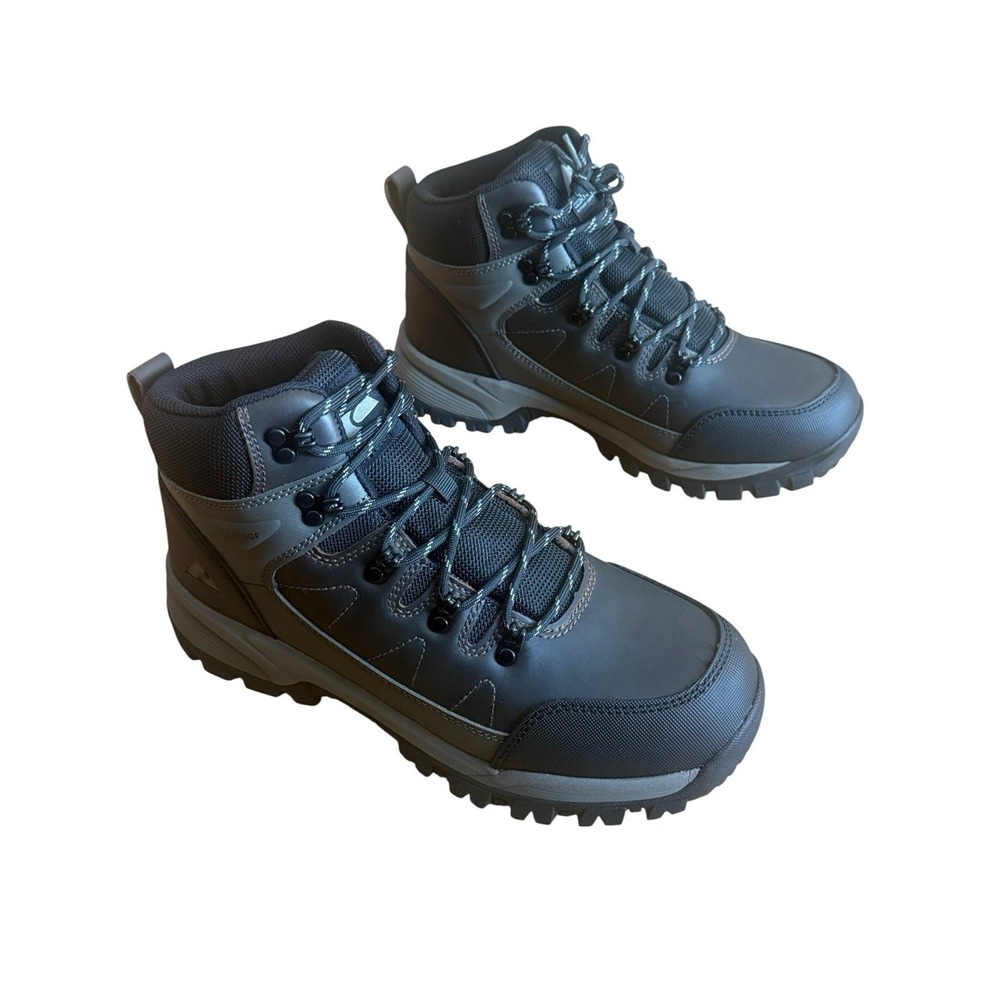 Waterproof Hiking Boots Ozark Trail Meadows 2.0 Brown Leather Boot Size 10 New - Picture 2 of 9